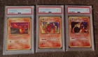 New ListingEvolution Setof3 PSA10 Charmander PSA 9 Dark Charizard 1997 Japanese Team Rocket