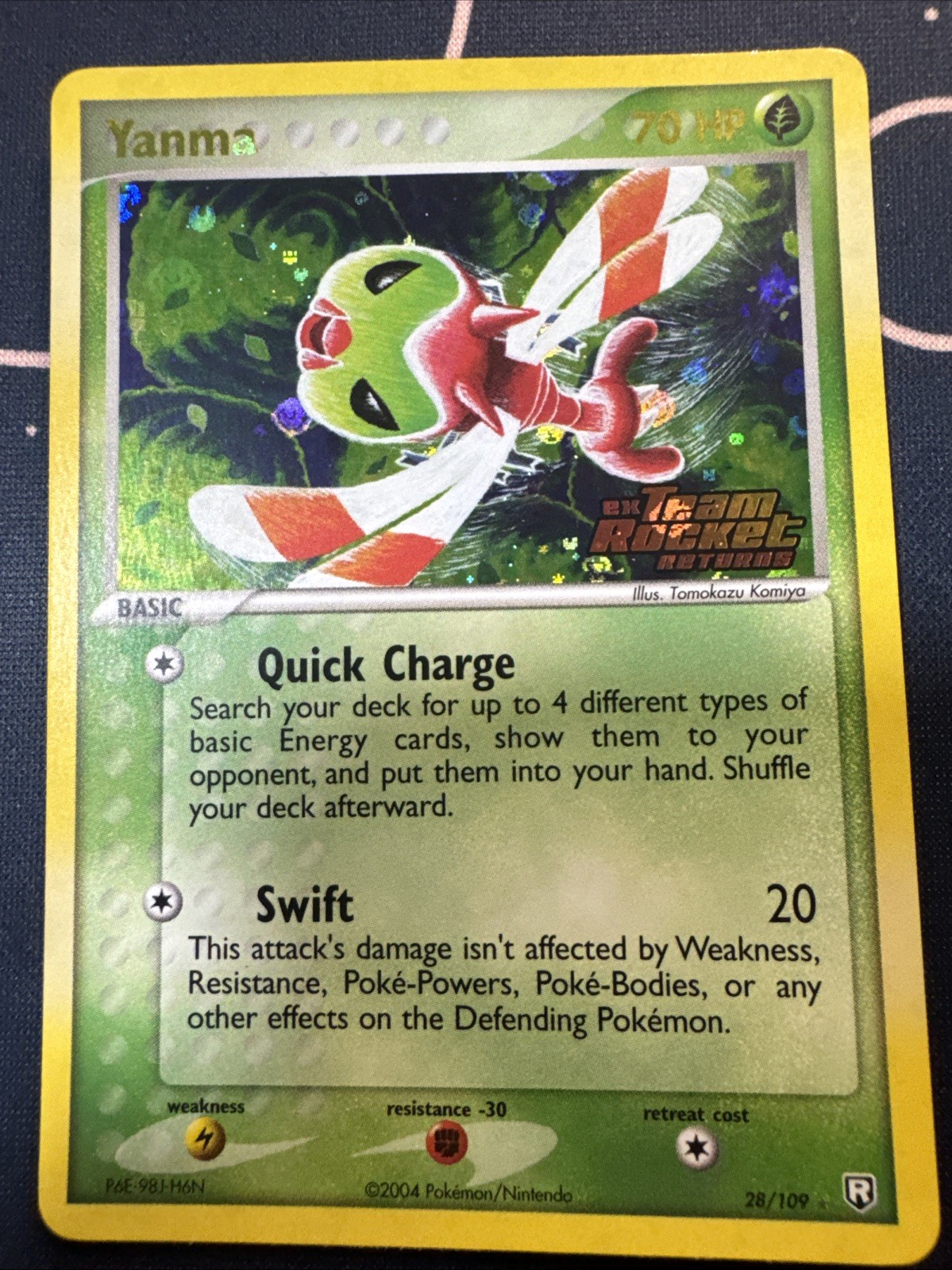 Yanma Reverse Holo 28/109 Ex Team Rocket Returns NM
