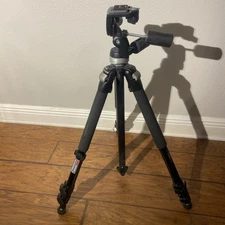 Manfrotto 3221WN Professional Tripod w/ Manfroto 3030 Head Camera Camcorder B