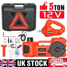 5T 12V Electric Hydraulic Car Jack w/ Tire Inflator, Electric Wrench for MPV SUV
