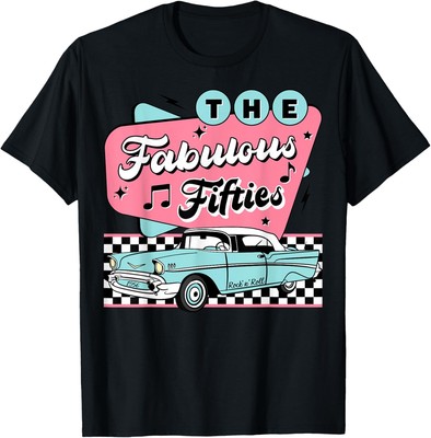 50s Rockabilly Vintage 1950s Clothing For Women Men Sock Hop T-Shirt