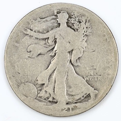 1921 Walking Liberty Half Dollar Key Date Low Mintage 246,000 Silver WLH 50c
