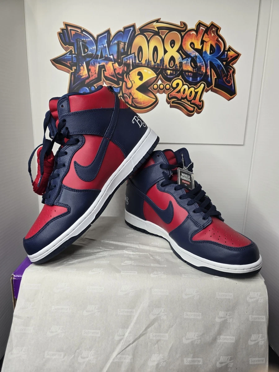 Nike Dunk High Supreme ネイビー/レッド 9.5 Nike Dunk High Supreme Red for Sale | Authenticity Guaranteed | eBay