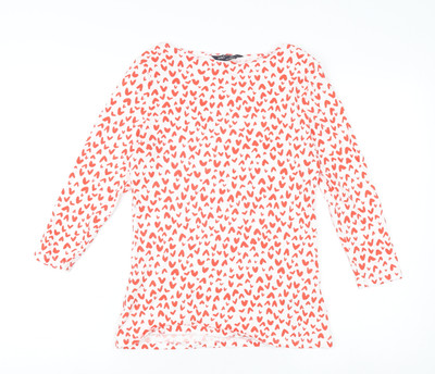 Marks & Spencer Damen T-Shirt Weiß Herz Print