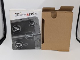B624 Nintendo new 3DS LL XL console Metallic Black Japan w/pen box AR card fx