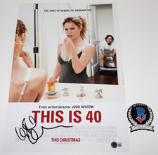 LESLIE MANN SIGNED 'THIS IS 40' 12x18 MOVIE POSTER ACTRESS BAS BECKETT COA