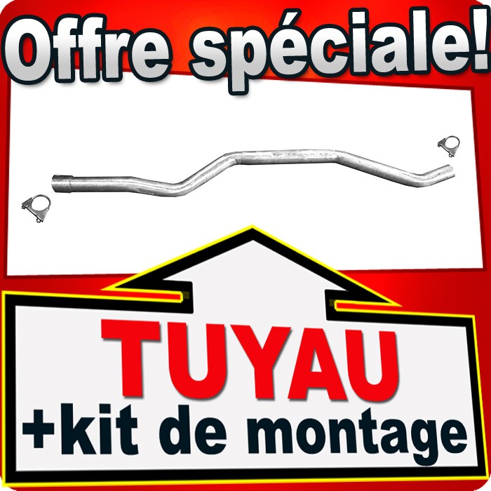 Tuyau intermédiaire d'échappement robuste pour Ford Mondeo 1.6 TDCi de qualité d'origine