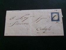 1857 17 OCT C.20 SASS 15A BIEN MARGÉ SUR LETTRE AVEC TEXTE POUR CALUSO SIGNE. TT