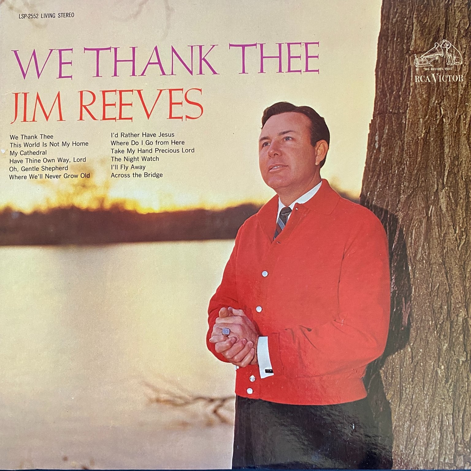 Jim Reeves – We Thank Thee LP Record 1962 RCA Victor Country Gospel Stereo 33