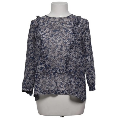 Madewell, Bluse, Größe: S, Blau/Grau/Weiß, Seide, Blumen, Damen #c7t