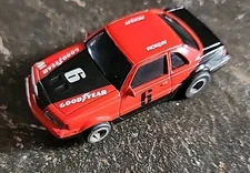 ROKAR Slot Car MCAR #6 Ford T-BIRD Stock Car Vintage Red Black TESTED RUNS NICE!