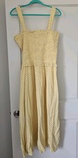 American Eagle Womens Aerie At The Barre Smocked Dress, Citron, Size XL, NWT