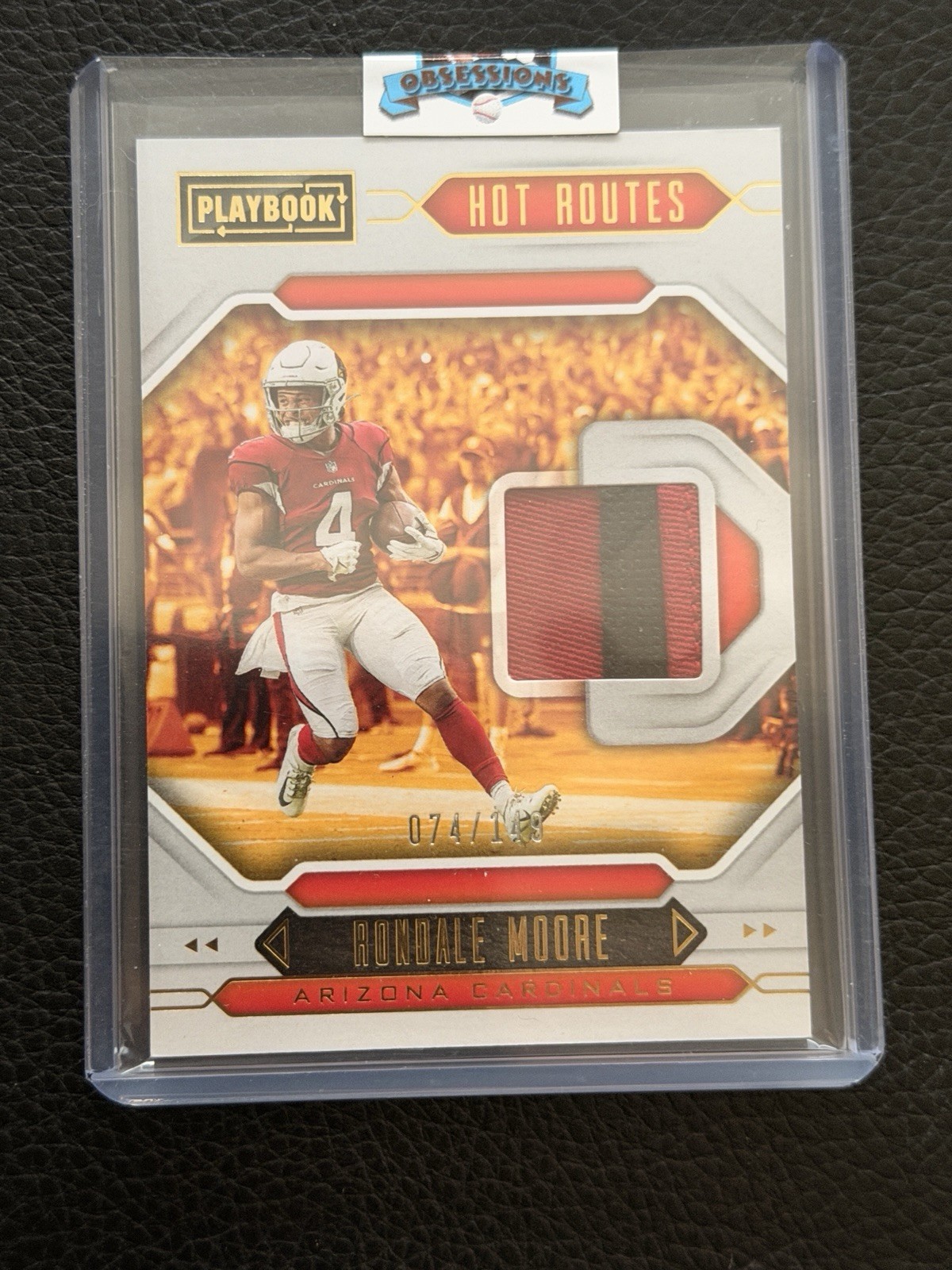 Rondale Moore Panini Playbook Hot Routes Relics #HRRM Gold