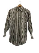 BURBERRYS 90s Multi-Stripe Regular Collar Shirt, Size L, Green, BBW91-500