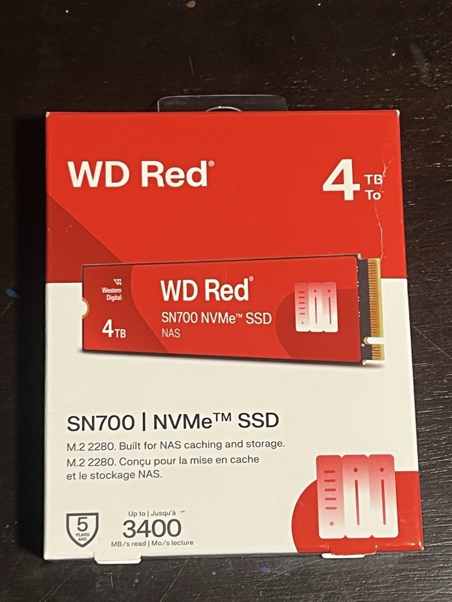 【未開封新品】 WesternDigital NAS用 NVMe SSD 4TB Western Digital Red SN700 4TB M.2 NVMe Internal SSD (WDS400T1R0C