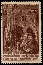 1913 Netherlands Poster Stamp Exhibition Old Ecclesiastical Art Performance Play