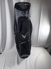 Callaway Solaire Cart Bag 14 Way Top Black/White/Gray with 8 Zipper Pockets