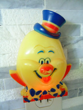 Vtg 50s Humpty Dumpty Wall Plug Nite Light Nursury Westland Plastics USA Works