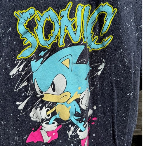 Sonic the Hedgehog Paint splatter all over womens shirt Size Large - Picture 4 of 4