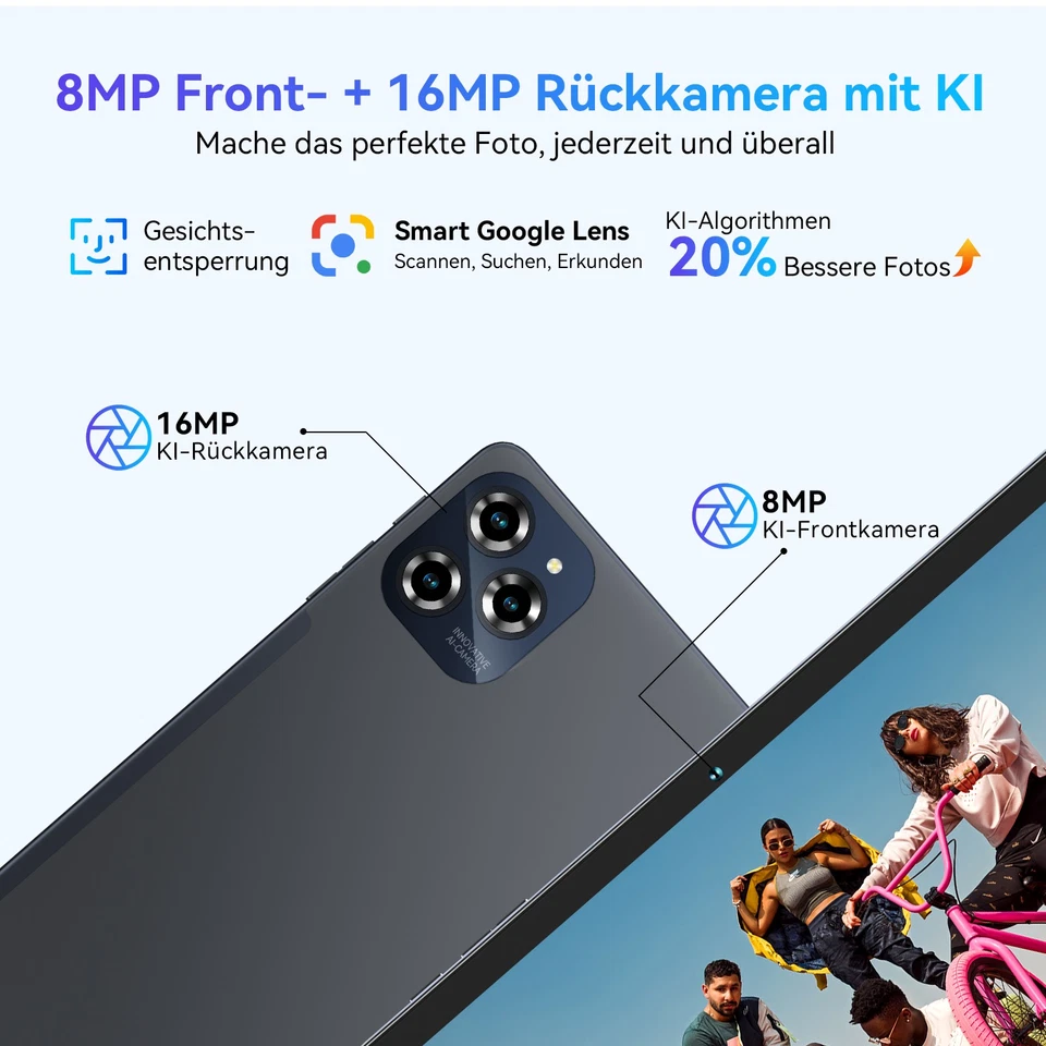 2025 Neu Tablet Android 15 24GB RAM+256GB 8000mAh 11 Zoll 4G LTE 2SIM Wi-Fi IPS - Bild 3 von 4