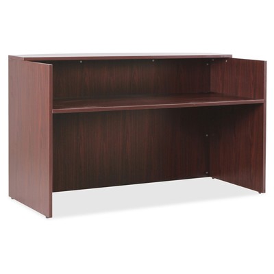 Lorell Essentials Series Mahogany Laminate Desking - 35.4'' Width X 71'' Depth X