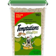 MixUps Catnip Fever Flavor Crunchy and Soft Cat Treats, 16 oz. Tub