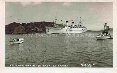 Santos Sao Paulo Brazil Entrada da barra Dampfer