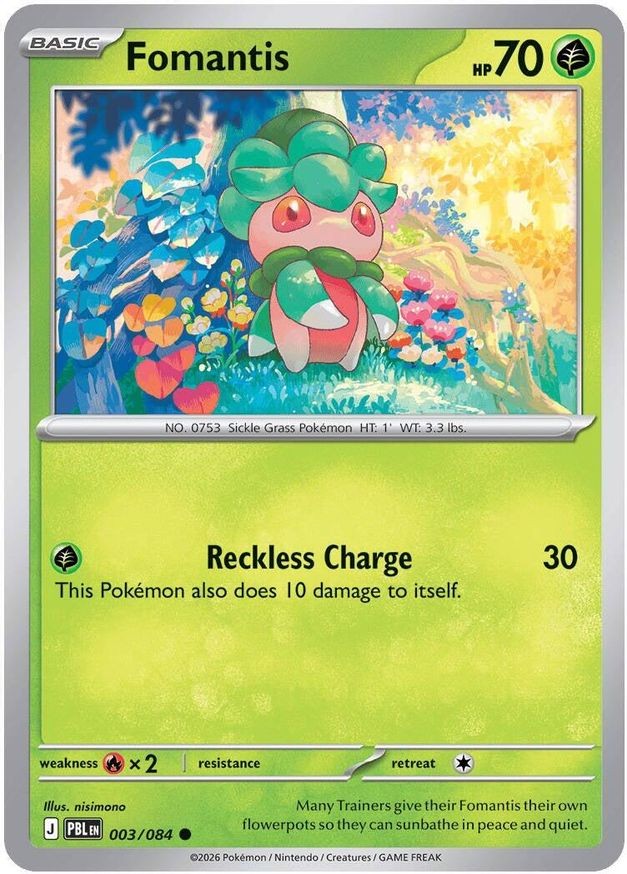 Pokemon Fomantis (3/128) Pitch Black LP