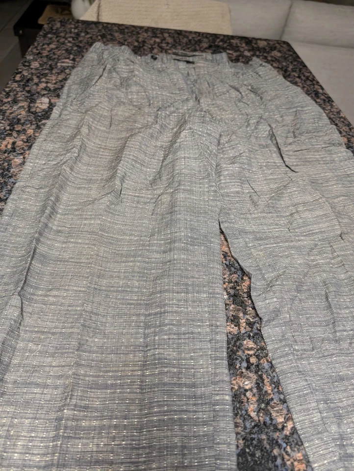 Pantalones/pantalones de vestir Giorgio Armani italianos de lana virgen gris  Foto 3 de 4
