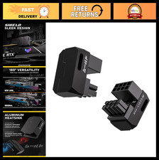 8-Pin PCIe GPU Power Adapter - 180  U-Turn Angled Connector, Aluminum Design, 2