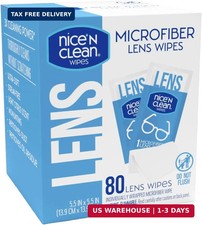 Nice 'N Clean Microfiber Lens Wipes 80 Count