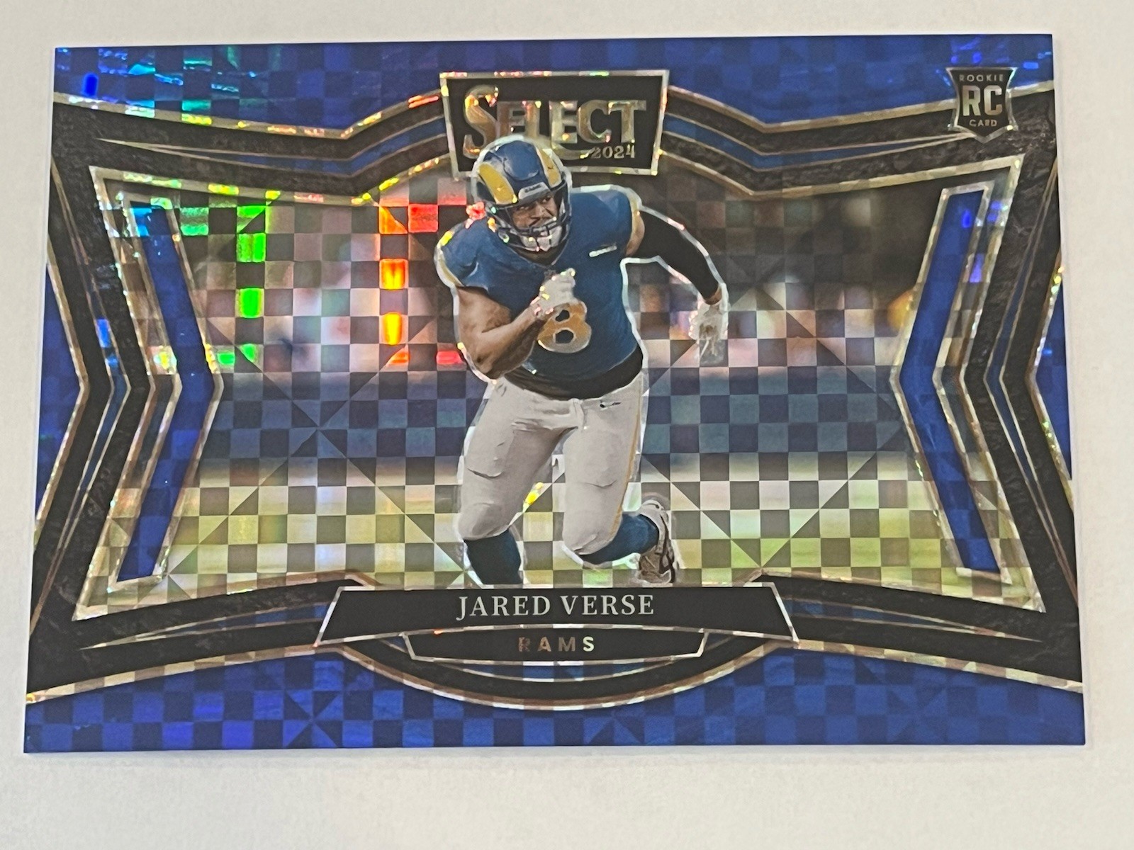 2024 Panini Select JARED VERSE RC BLUE PRIZM /75 Field Level Rookie LA Rams