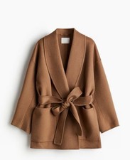 H&M Wool Coat Camel Brown Colour Size M BNWT RRP £150