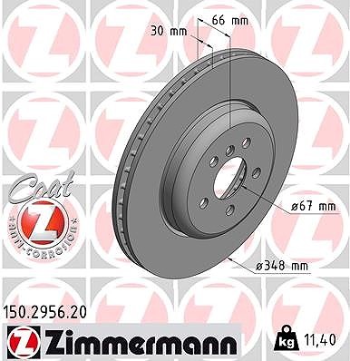 2x ZIMMERMANN Bremsscheibe Vorderachse für BMW