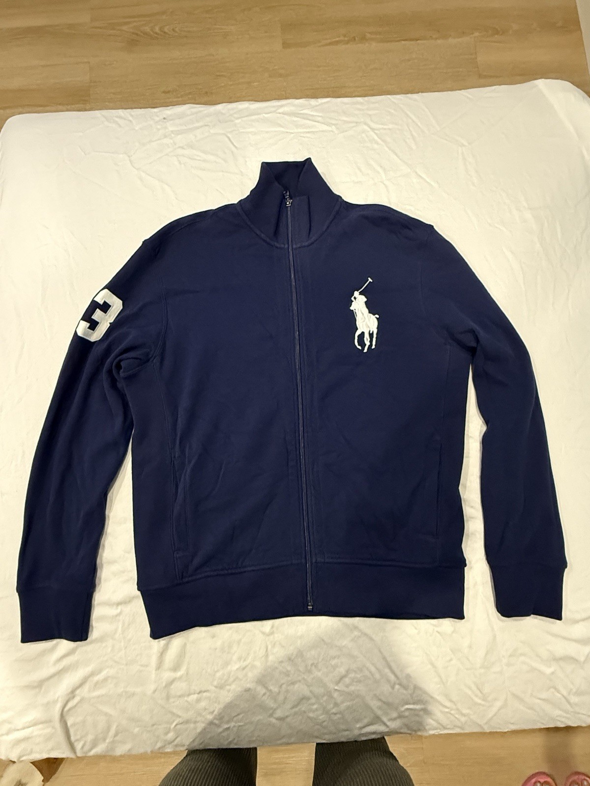 Polo Ralph Lauren Big Pony Navy giacca completa di zip grande
