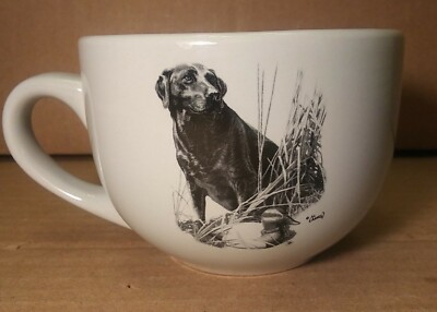 Gander Mountain Black lab hunting dog with duck Coffee Mug Al Agnew Artwork  | eBay