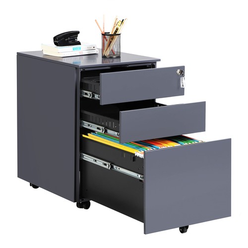  Stahl Rollcontainer Büroschrank Aktenschrank Nachtschrank mit 2/3 Schubladen - Bild 30 von 41