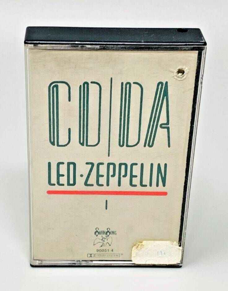 Led Zeppelin CODA 1982 Cassette Tape Atlantic Rock Roll