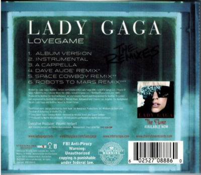 LADY GAGA - Lovegame [Single] (CD 2009) 6 Trks. 602527088860| eBay