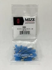 Mize 25 Pc Blue Size 16-14 GA Heat Shrink Male Bullet .157, SBB