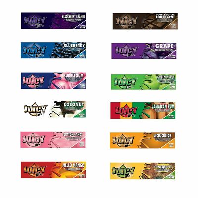 Juicy Jays Flavoured Flavor Smoking Rolls Rips Rolling Papers FRUITY Flavour