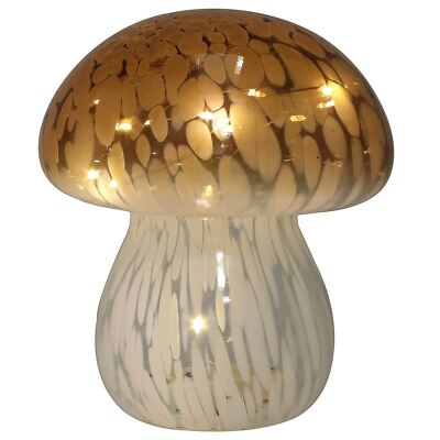 Shudehill Giftware handgeblasenes Glas LED Pilz Beleuchtung - wählen Sie Ihre Farbe
