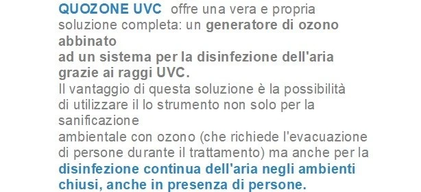 purificatore aria e ozonizzatore ambiente fino   600 m3  con UVC - Immagine 3 di 3