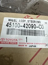 Toyota 45100-42090-C0 Steering Wheel Black Urethane W/ Cruise Control W/Tilt NOS