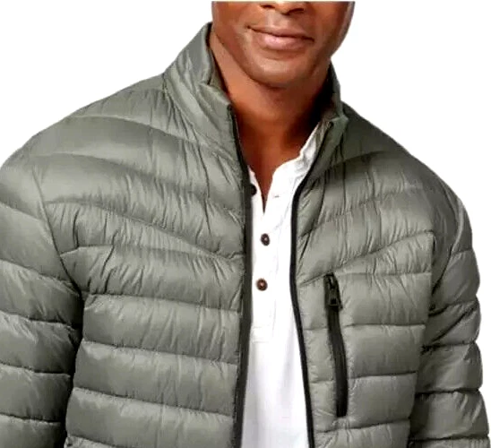 CHAQUETA ACOLCHADA INC INTERNATIONAL CONCEPT PARA HOMBRE GRIS PLUMÓN CHAQUETA ABRIGO ~ XXL Foto 2 de 2