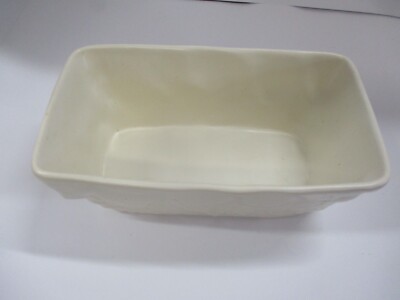Vintage Hull USA Embossed Fruit Rectangular Planter F18 white