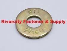 7/16" Extra Thick Heavy Duty Grade 8 USS Flat Washers 7/16 inch washer 7/16x1.25