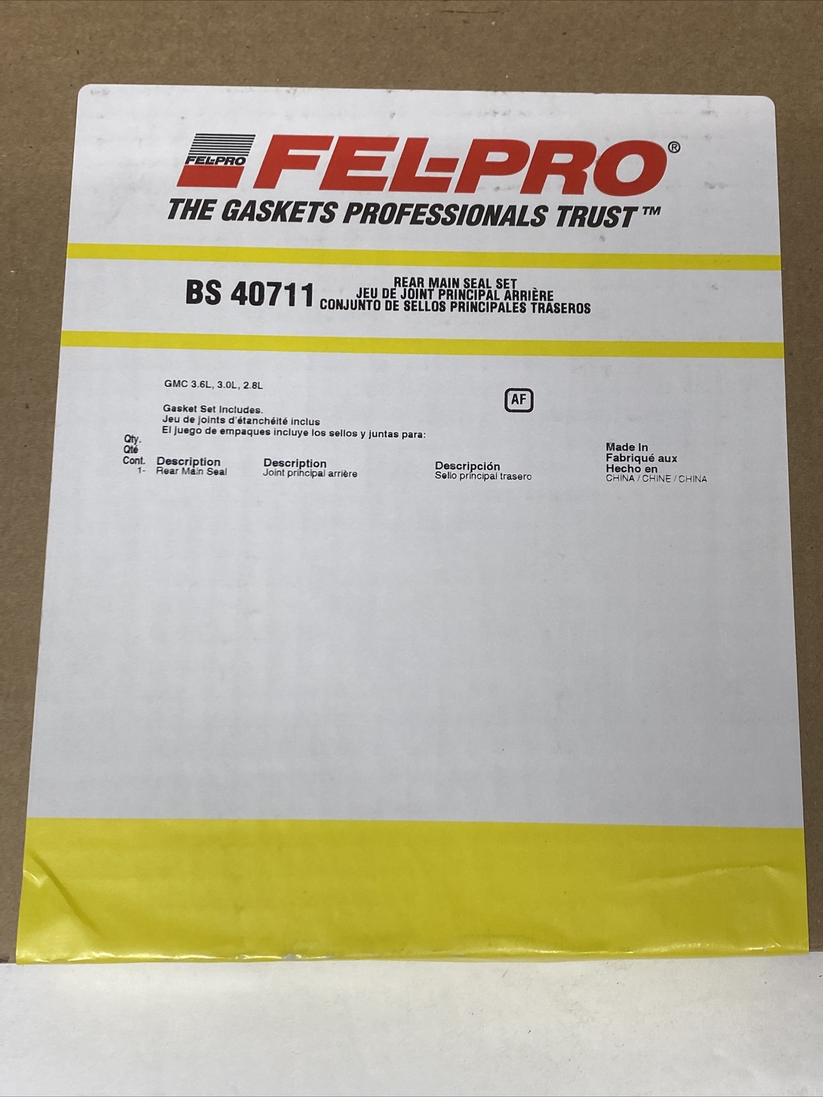 BS 40687 Engine Seal Kit Fel-Pro BS 40687 Rear Main Seal Set - Engine Oil Seal Replacement Kit Automotive Gasket Set - View #7