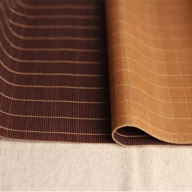 Chinese Bamboo Tea Curtain Pad Mat Table Runner Kungfu Tea Set Non Slip Vintage - Image 3 of 4