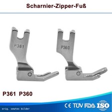 Scharnier-Zipper-Fu&szlig; Set P360/P361 presser foot f&uuml;r Untentransport N&auml;hmascine